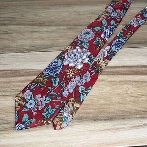 Cambridge Classics neck tie men’s OSFM silk floral made in USA red blue green